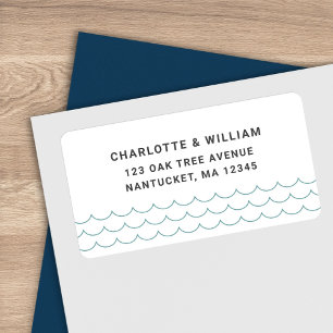 Seafoam Waves Return Address Label