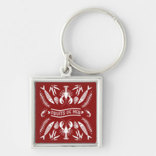 Seafood Art Decor Prints Keychain