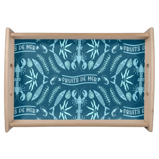 Seafood Art Decor Prints Serving Tray (Front)
