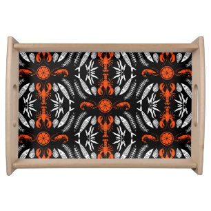 Seafood Art Decor Prints Serving Tray