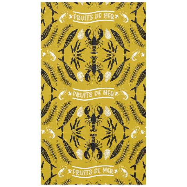 Seafood Art Decor Prints Tablecloth (Front)
