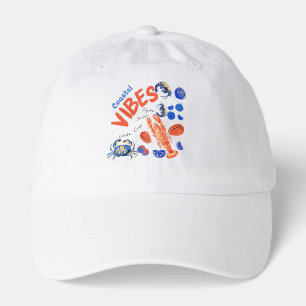 Seafood Beach Fisherman Ocean Tropical Quote Hat