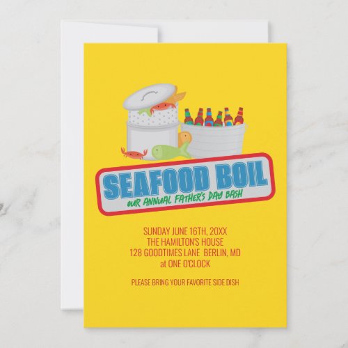 Seafood Boil Annual Fathers Day Invitations