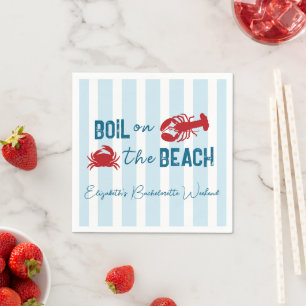 Seafood Boil Bachelorette Party Napkins