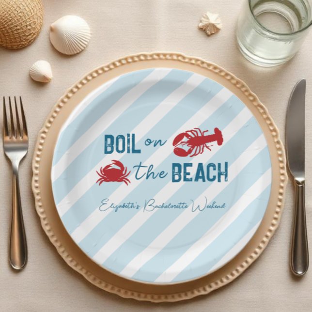 Seafood Boil Bachelorette Party Paper Plates (Creator Uploaded)