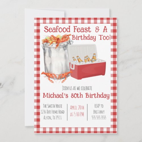 Seafood Boil Birthday Invitation