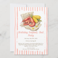 Seafood Boil Birthday Invitation – Coastal Shrimp