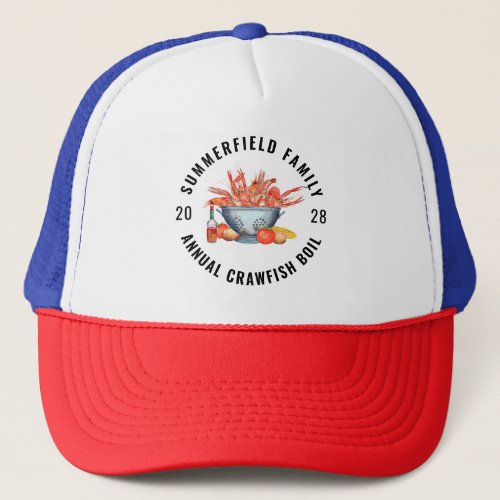 Seafood Boil Custom Matching Family Crawfish Party Trucker Hat