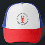 Seafood Boil Custom Matching Family Crawfish Party Trucker Hat<br><div class="desc">It's here again. The annual summer party event you plan for the whole family to hang, eat and drink. Commemorate this year with a matching family design to make the photo look perfect and keep the memory for years and years. Add your family details by clicking the "Personalize" button above....</div>