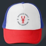 Seafood Boil Custom Matching Family Crawfish Party Trucker Hat<br><div class="desc">It's here again. The annual summer party event you plan for the whole family to hang, eat and drink. Commemorate this year with a matching family design to make the photo look perfect and keep the memory for years and years. Add your family details by clicking the "Personalize" button above....</div>