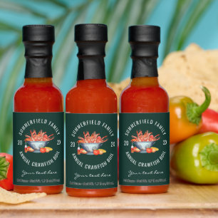 Seafood Boil Family Crawfish Cookout Custom Hot Sauces