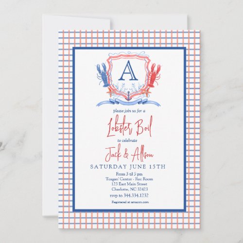 Seafood Boil Invitation Low country boil invite