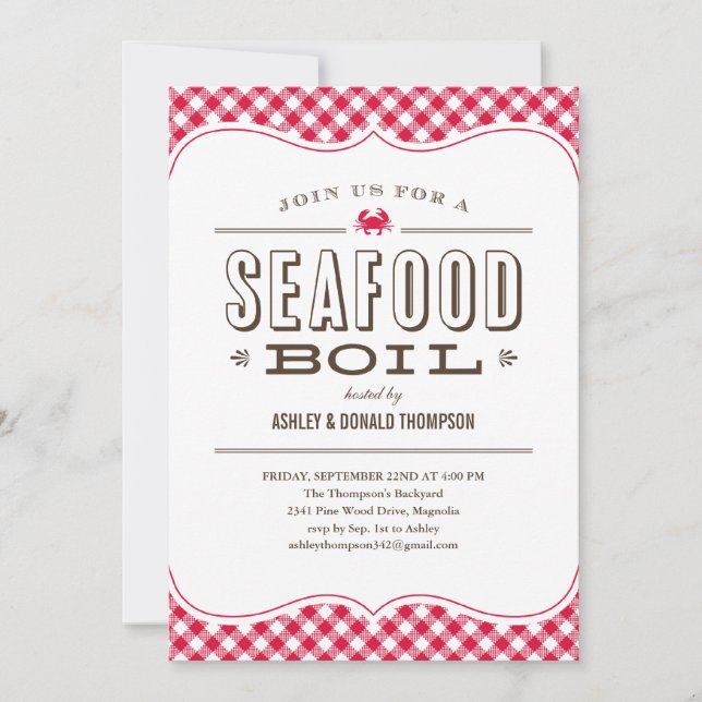 Seafood Boil Invitations (Front)