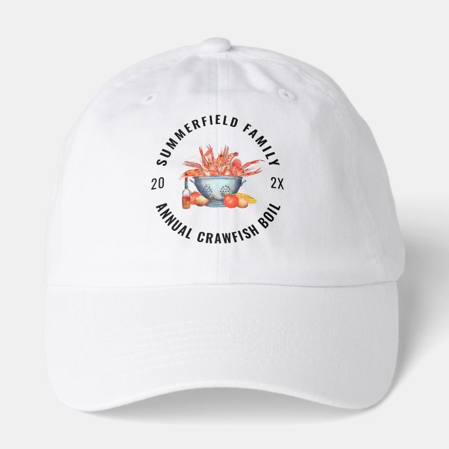 Seafood Boil Matching Family Crawfish Cookout Hat (Front)