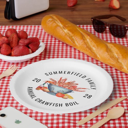 Seafood Boil Matching Family Crawfish Party Custom Paper Plates