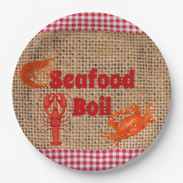 Seafood Boil  Paper Plate (Front)