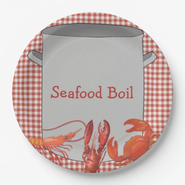 Seafood Boil  Paper Plates (Front)
