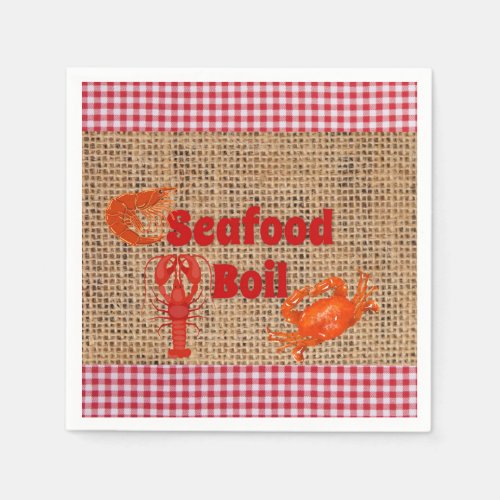 Seafood Boil Party Napkins