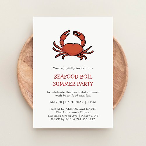 Seafood Boil Summer Party Invitation