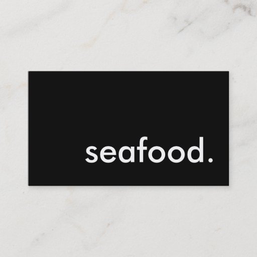 Customizable seafood. business card template