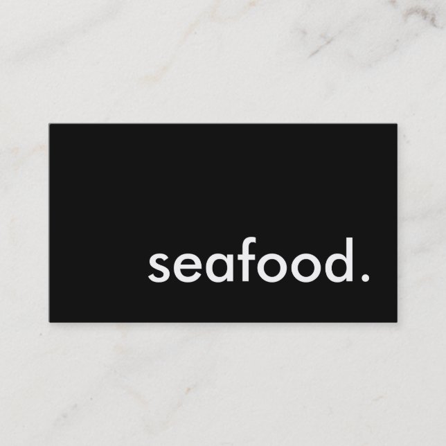 seafood. business card (Front)