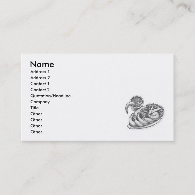 Seafood Business card (Front)