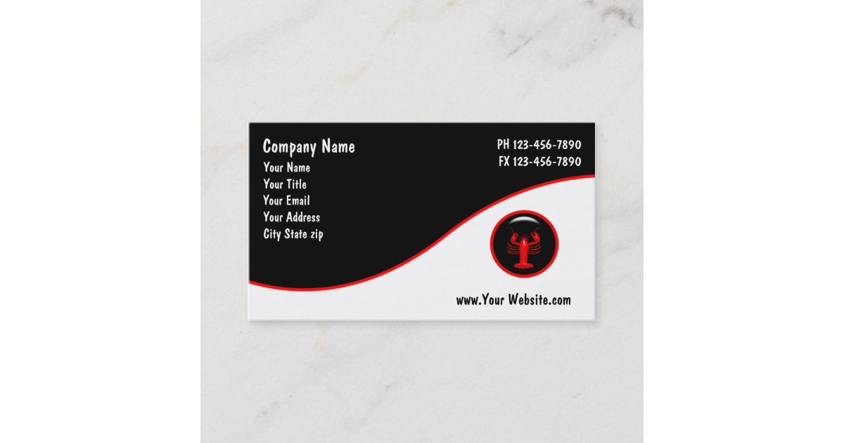 Seafood Business Cards | Zazzle