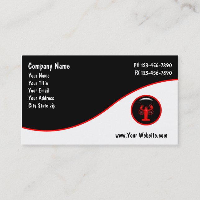 Seafood Business Cards (Front)