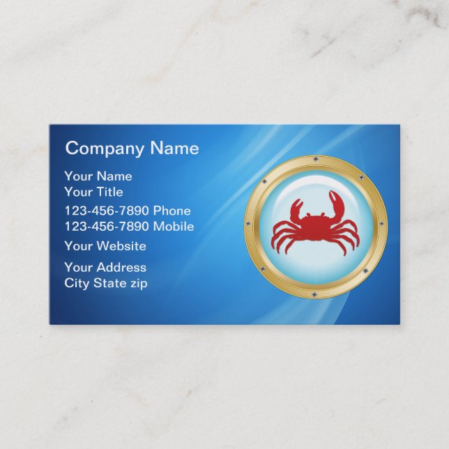 Seafood Business Cards (Front)