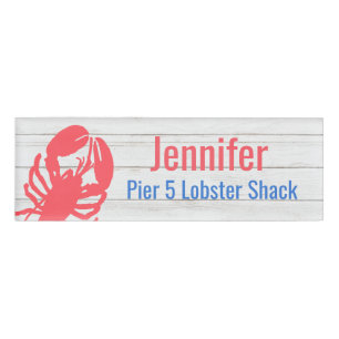 Seafood Business Name Tag