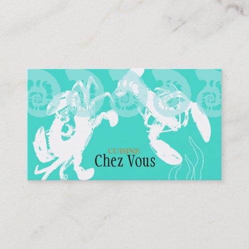 Seafood Catering Restaurant Chef Business Card