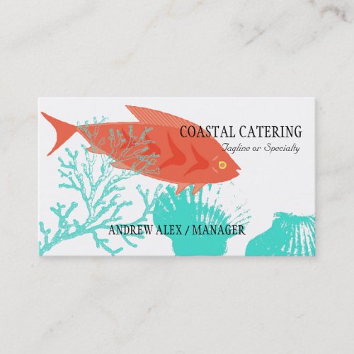 Seafood Catering Restaurant Chef Business Card