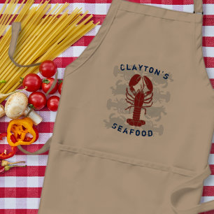 Seafood Chef Lobster Name Template Apron