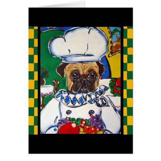 Seafood Chef Pug Cards (Front)