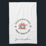 Seafood Cookout Family Crawfish Boil Party Kitchen Towel<br><div class="desc">It's here again. The annual summer party event you plan for the whole family to hang, eat and drink. Commemorate this year with a matching family design to make the photo look perfect and keep the memory for years and years. Add your family details by clicking the "Personalize" button. TIP:...</div>