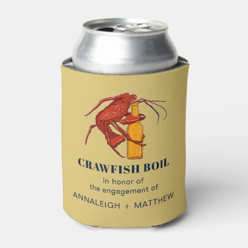 Seafood Crawfish Boil Engagement Party Custom Can Cooler
