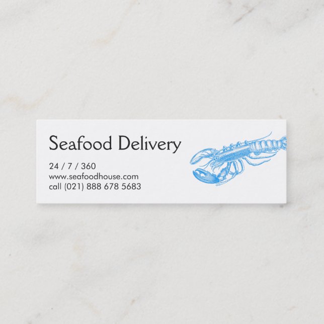 Seafood delivery mini business card (Back)
