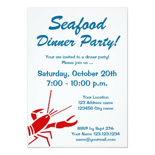 Seafood Party Invitations 5