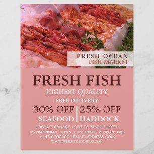 Seafood Display, Fishmonger/Wife, Fish Market Flyer