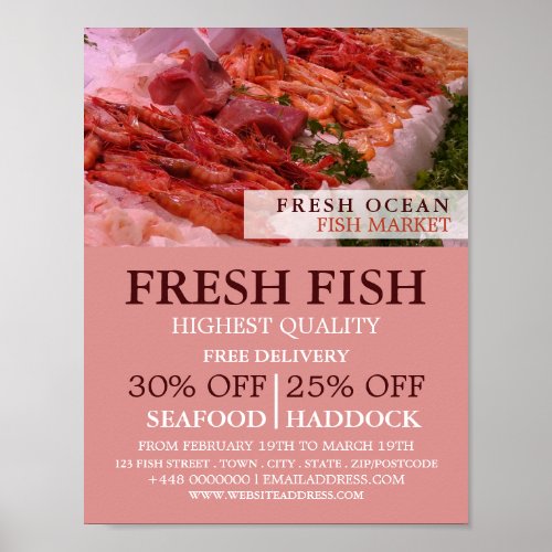 Seafood Display FishmongerWife Fish Market Poster