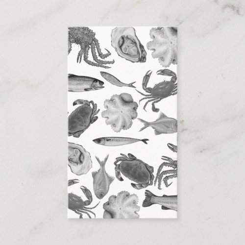 seafood fish BBQ and fish market Restaurant Business Card