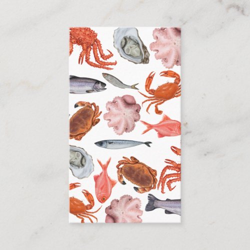 seafood fish BBQ and fish market Restaurant Business Card