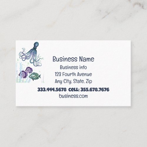 Seafood Fish Store Fish  Chips Business Card