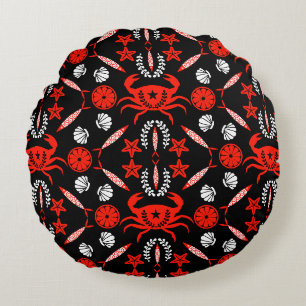 Seafood Foodie Gifts Round Pillow