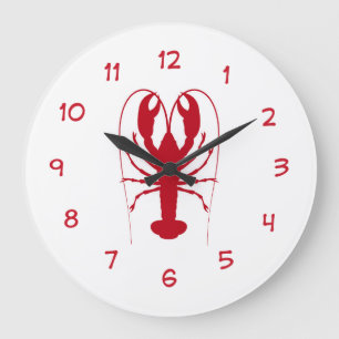Seafood Kitchen Lobster Clock