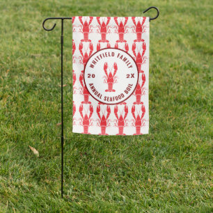 Seafood Lobster Boil Custom Annual Family Reunion Garden Flag