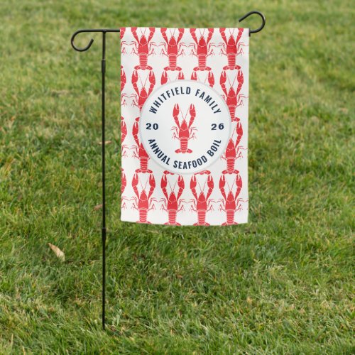 Seafood Lobster Boil Custom Annual Family Reunion Garden Flag