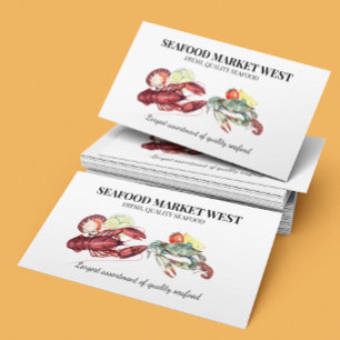 Seafood Market Business lobster Crab Card