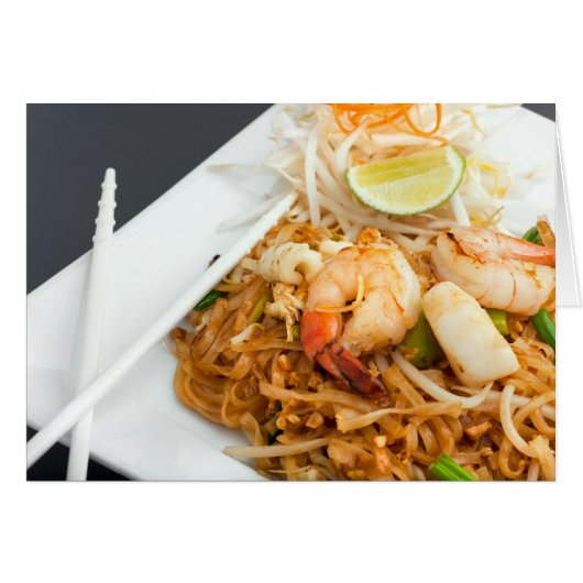 Seafood Pad Thai Fried Rice Noodles Cards (Front Horizontal)