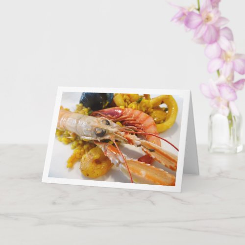 Seafood Paella Portrait Card